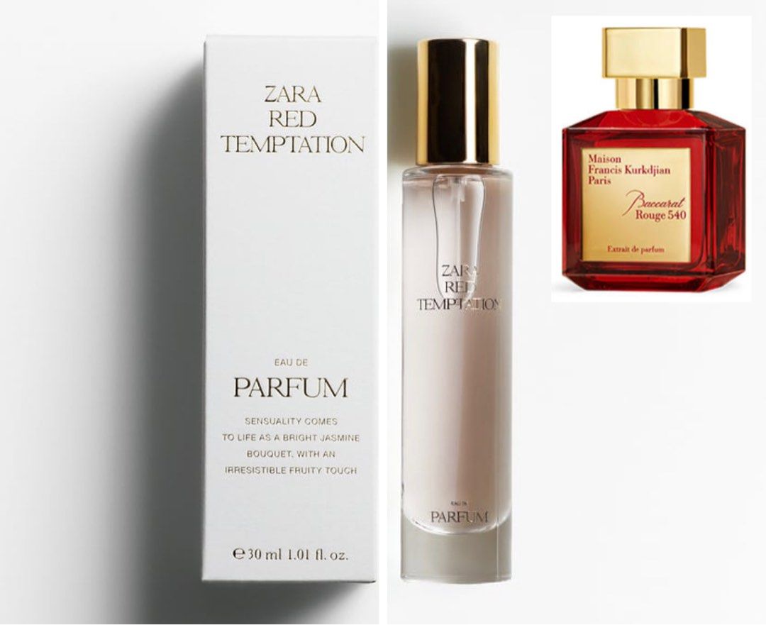 ZARA Perfume RED TEMPTATION EDP - Full Bottle - dupe for MFK Baccarat Rouge  540 - 80ml, Beauty & Personal Care, Fragrance & Deodorants on Carousell