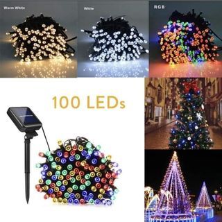 100 Led Outdoor solar powered string Light Christmas Light