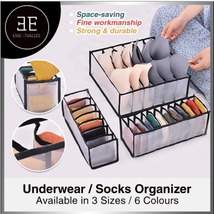 24 Grid Underwear Bra Socks Storage Box Cabinet Drawer Organizer