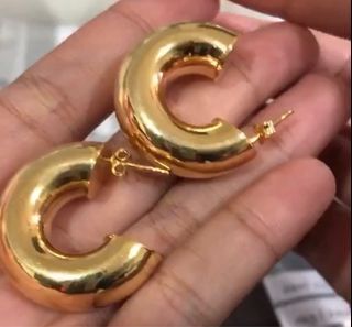18k Saudi gold Chunky earring