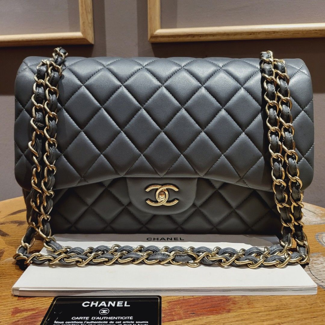 ?2023 SALE!? AUTH. CHANEL JUMBO LAMB CF CGHW, Luxury, Bags & Wallets on  Carousell