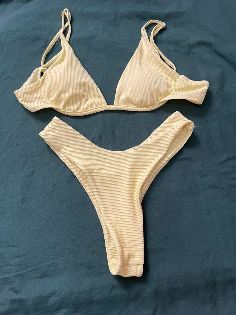 2 PIECE YELLOW BIKINI, Women's Fashion, Swimwear, Bikinis & Swimsuits