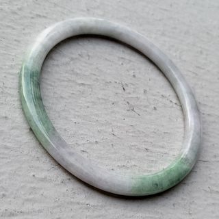 58mm Certified Type A Jadeite Cylindrical Bangle Moonlight Bright Green Jade
