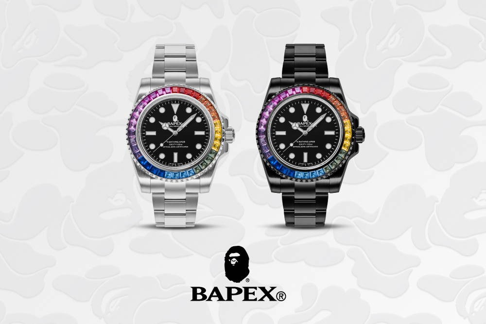 日本代購BAPEX手錶TYPE 1 BAPEX® CRYSTAL STONE a bathing