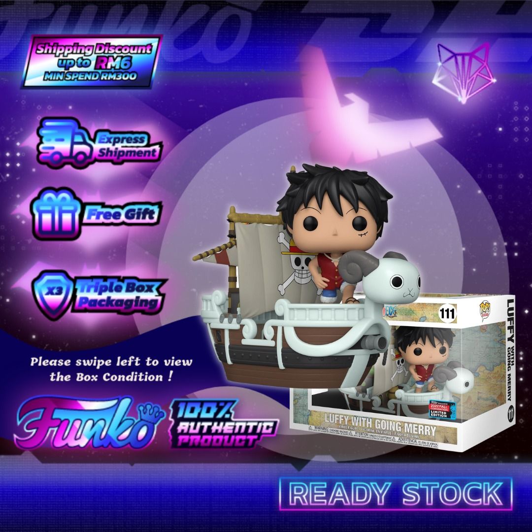Funko Pop 2022 NYCC Exclusive One Piece - Luffy with Going Merry with