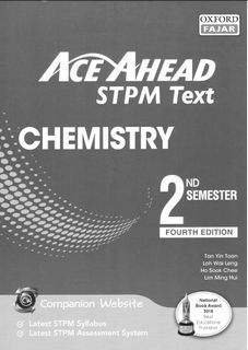 ACE AHEAD STPM SEM 2 TEXT CHEMISTRY