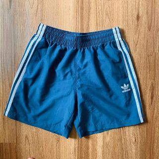 Adidas Originals 3 Stripes Swim Shorts in Blue