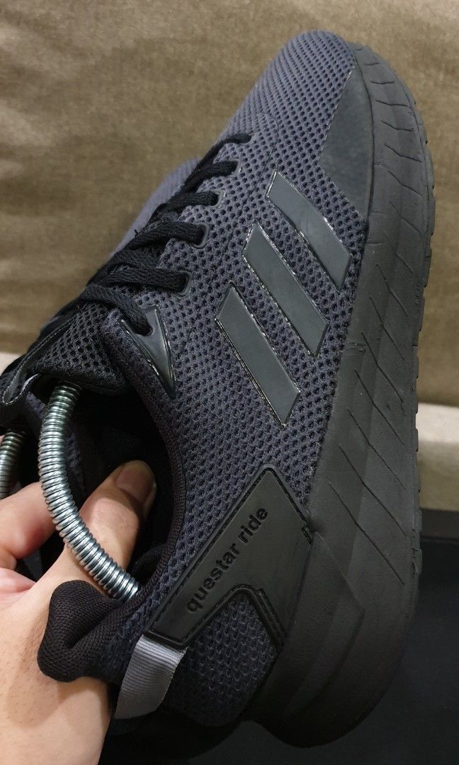 ADIDAS QUESTAR RIDE Triple Black 9uk Kondisi Padu Men s