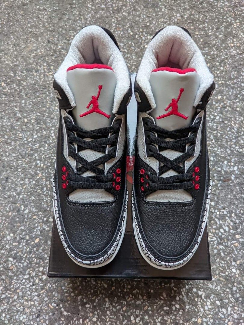 AIR JORDAN 3 "BLACK CEMENT" (Category: Sneakers) located in Butuan. Submitted by jacobfrost (Listing ID 1214294028, Image 3). Description: Mens size: 41 42 43 44 45 Womens size: 35 36 37 38 39 40 1-4 shipping days Loc. Las Piñas Luzon Mode of payment: Gcash/Palawan Mode of delivery: J & T Express (door to door) Direct message sure buyer 📩.