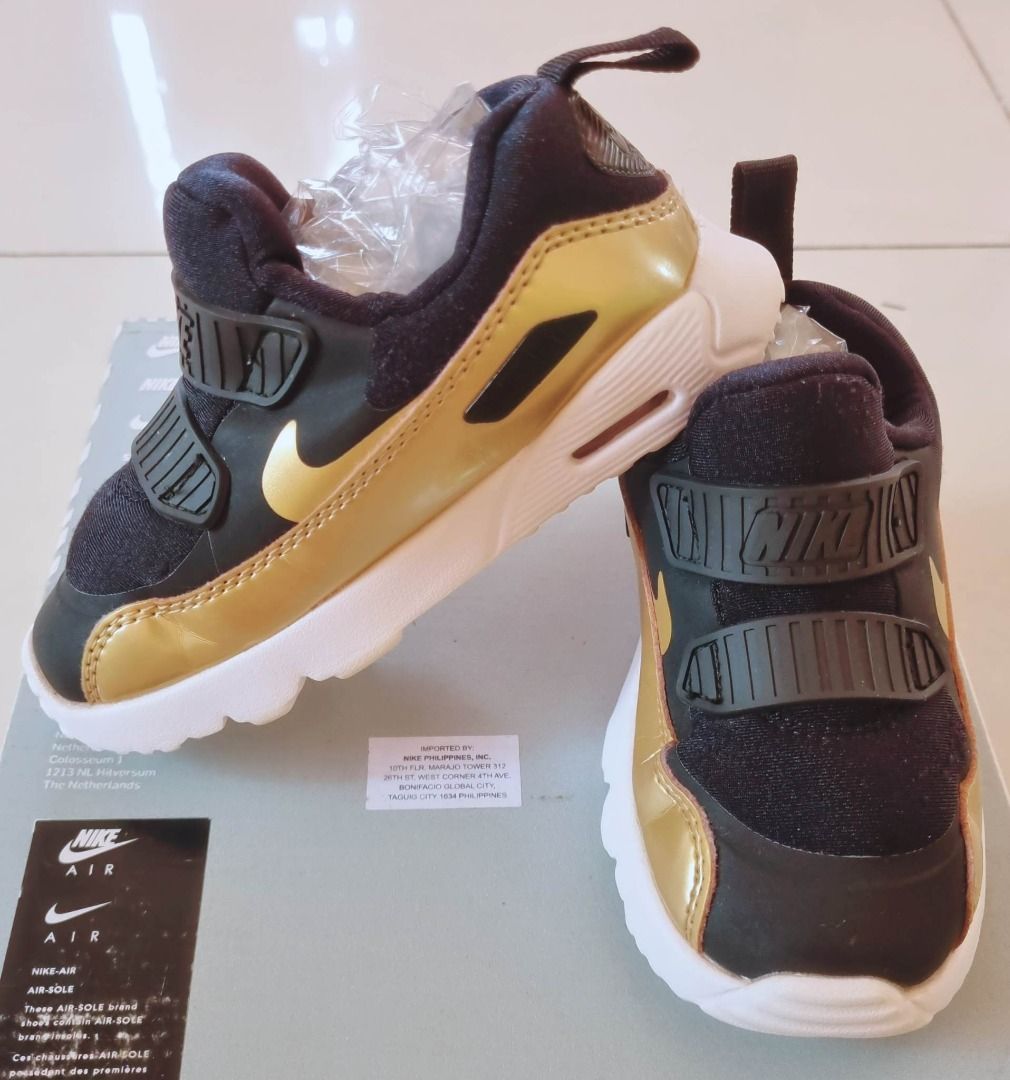 Nike air max 27 gold black discount