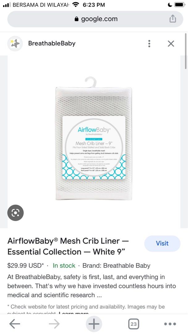 Airflow crib liner hot sale
