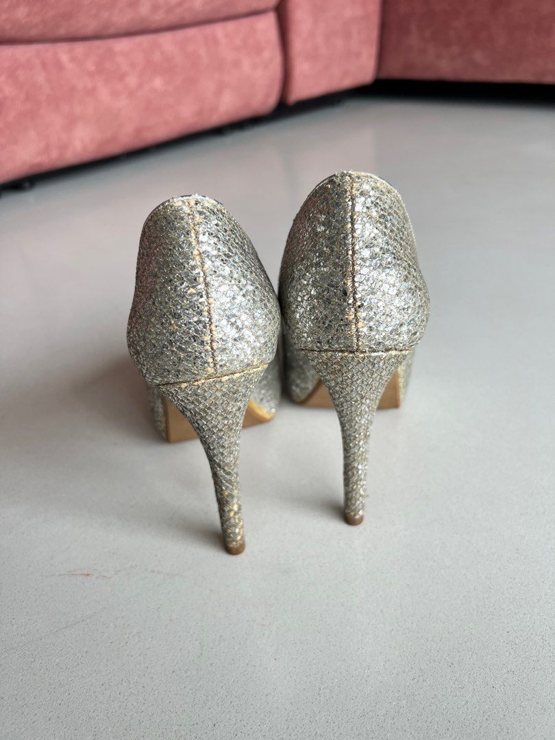 Glitzer high cheap heels sandals