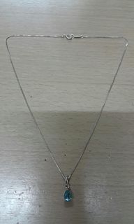⚃⚀ARTINI 16吋 925 silver 海藍寶 水滴 吊咀 頸鍊(see settlement location frist)64242127971585110