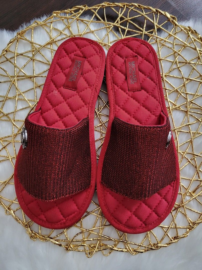 Mk sales red slippers