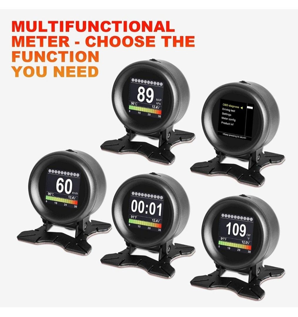 AUTOOL X60 Car OBD GPS HUD Multi-Function Digital Meter Alarm Speed ...
