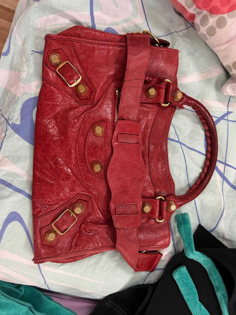 balenciaga city gold hardware