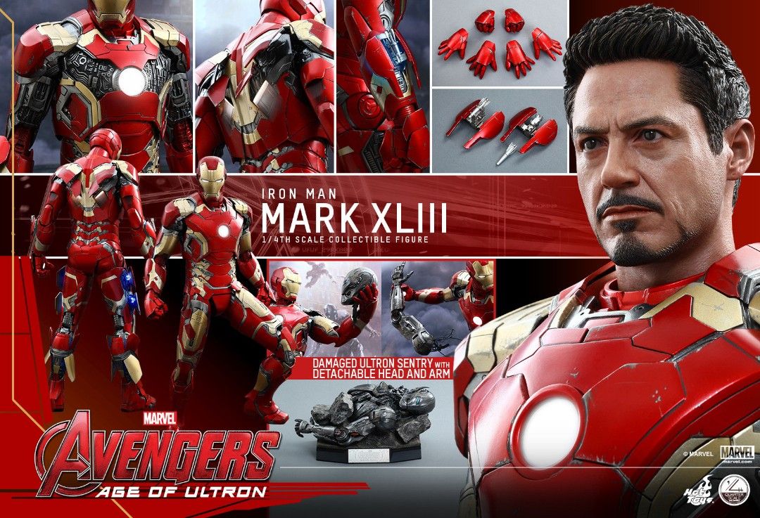 BIB Hot Toys 1 6 Avengers II MMS278 D09 AOU Iron Man Mark 43 Diecast