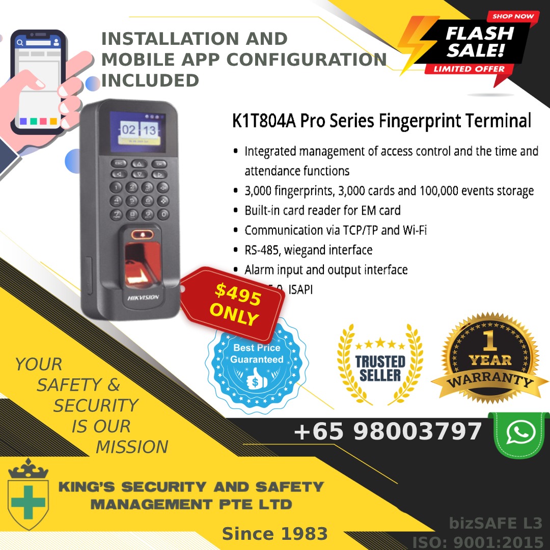 Biometric Fingerprint Card Access Control Package With Installation