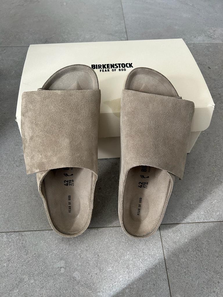 Birkenstock x Fear of God Suede slides, Birkenstock