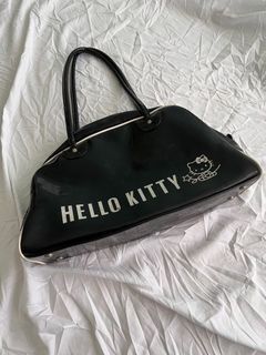 Black Hello Kitty retro gym shoulder bag