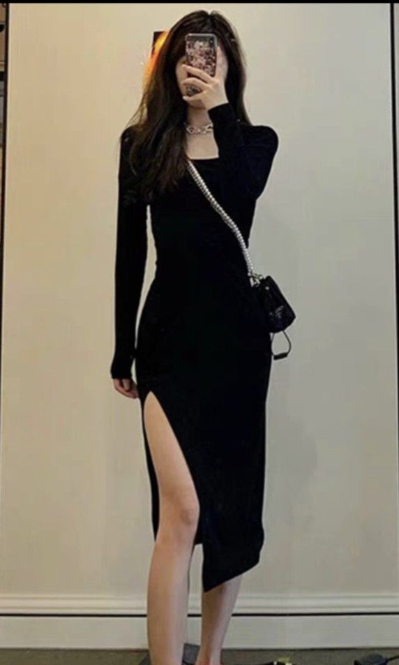 High slit bodycon dress shop