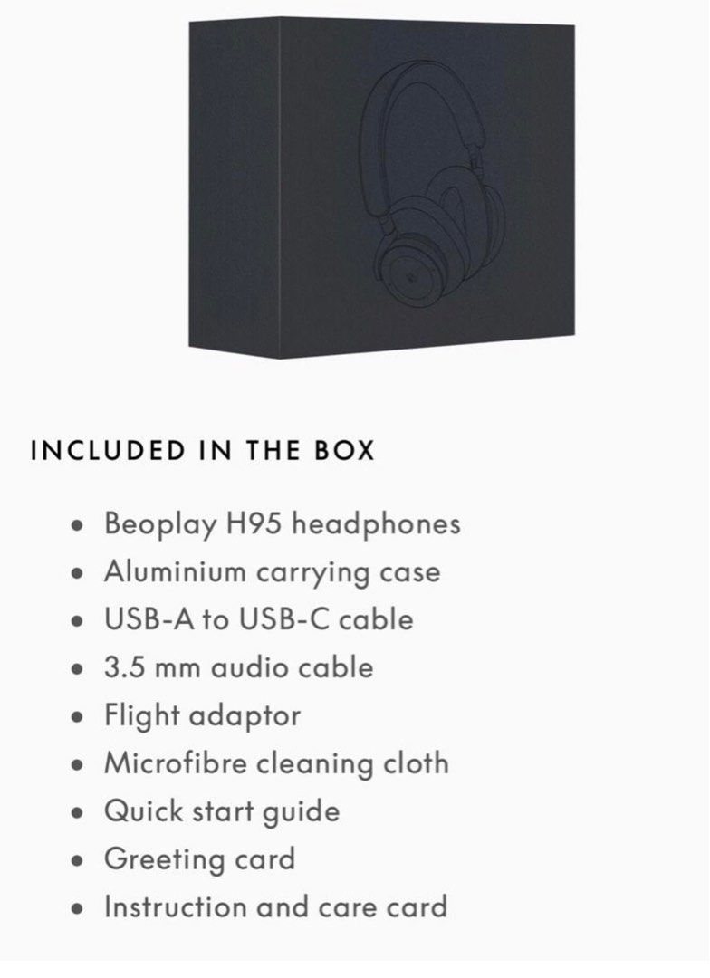 BNIB Bang & Olufsen Beoplay H95 Adaptive Active Noise Cancelling Wireless Headphones62863062026371113