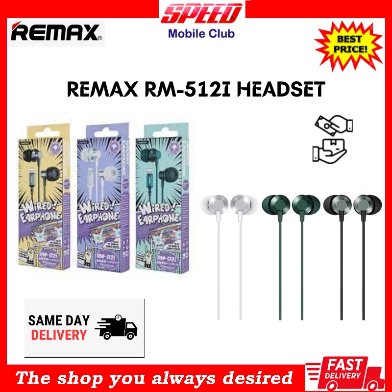 BRAND NEW REMAX RM-512I WIRED HEADSET !!! STORE PICKUP !!! SAMEDAY ...