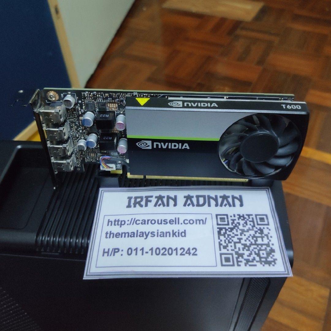 *Bundle Set* Nvidia GeForce Quadro T600 4GB GDDR6 Low Profile GPU + X ...
