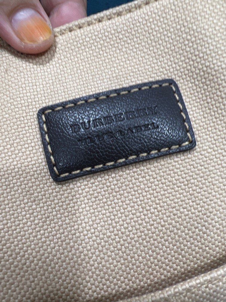 Burberry London blue label canvas, Luxury, Bags & Wallets on Carousell