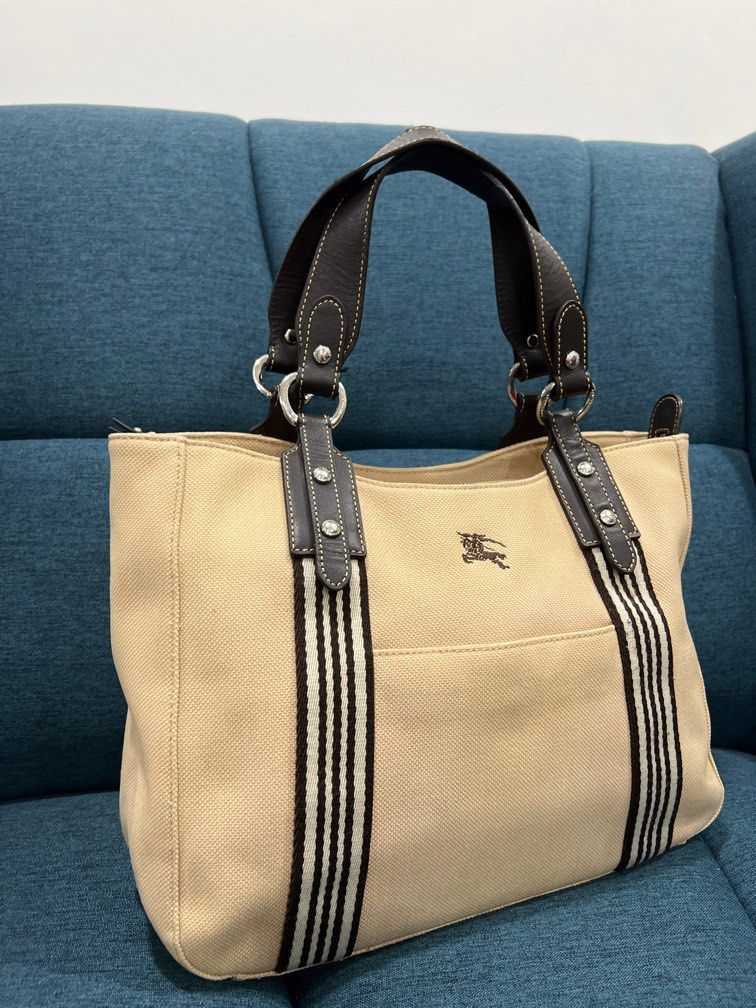 Burberry blue hotsell label canvas bag