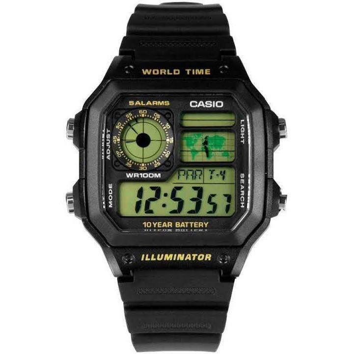 Casio Digital AE1200W 1B Men s Fashion Watches Accessories