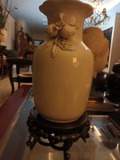 Chinese celadon  jar with stand
