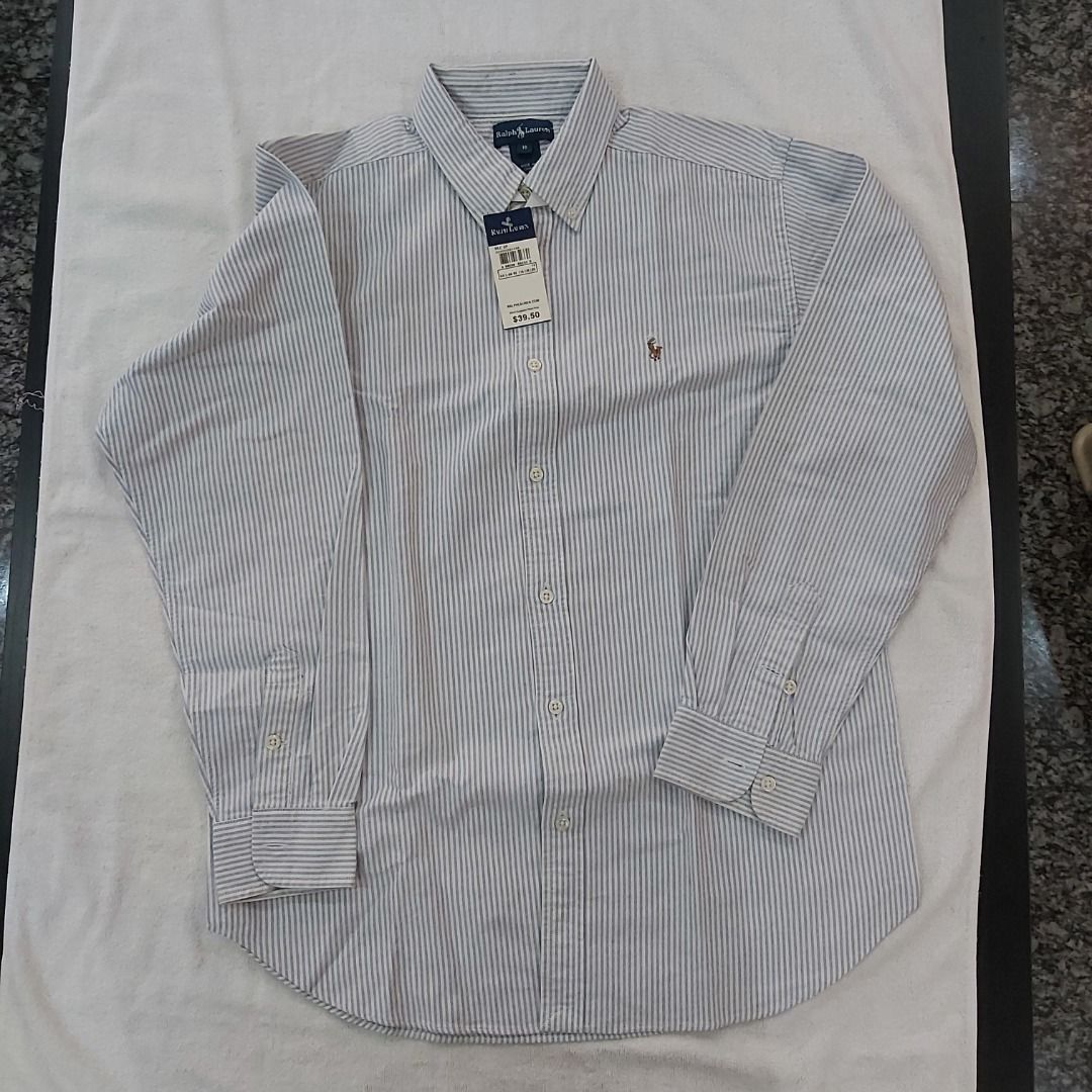 CLEARANCE* (93) RALPH LAUREN 100% Authentic LS Shirt ~ Brand New (BIG BOY's  Size 18 equivalent to Men's S /M), Men's Fashion, Coats, Jackets and  Outerwear on Carousell