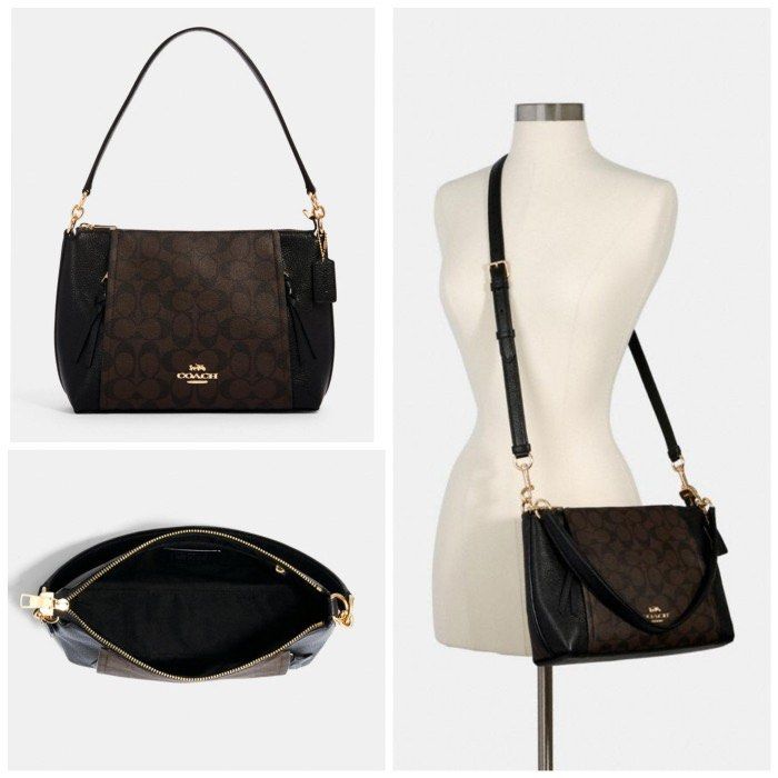 Coach Small Marlon Shoulder Bag in Signature Canvas