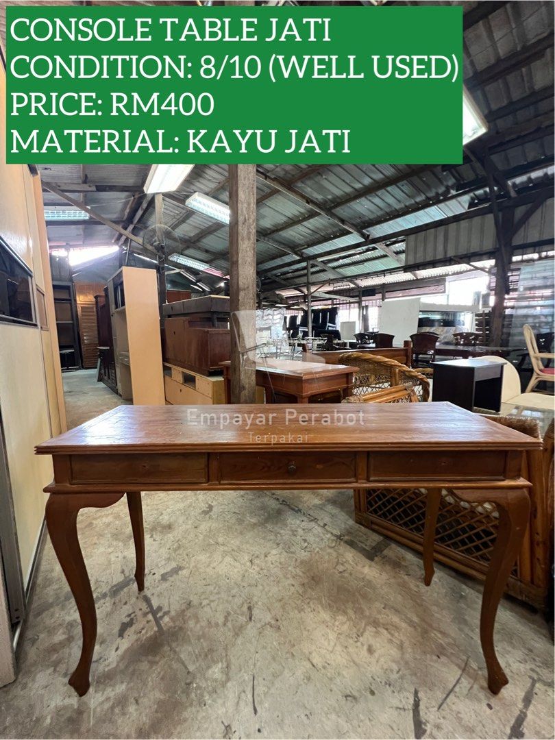 CONSOLE TABLE JATI/ MEJA KONSOL JATI, Furniture & Home Living