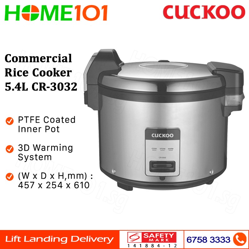Cuckoo Commercial Rice Cooker 1460W 5.4L CR3032, TV & Home Appliances