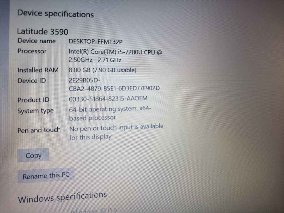 Dell Latitude 3590 Laptop i5 8GB 512 GB SSD, Computers & Tech, Laptops &  Notebooks on Carousell