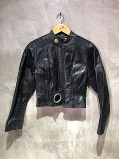 Dirk Bikkembergs Homme Poure femme leather biker jacket
