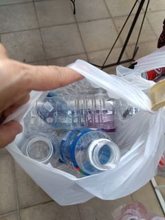 Empty plastic bottles