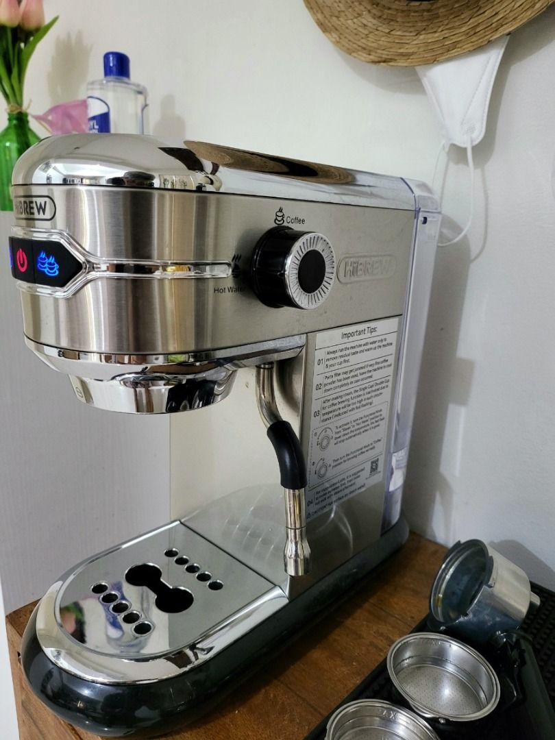 HiBREW Fully Automatic Espresso Cappuccino Latte 19Bar 3 in 1 Coffee Machine  Automatic hot milk froth ESE pod&Ground Coffee H8A