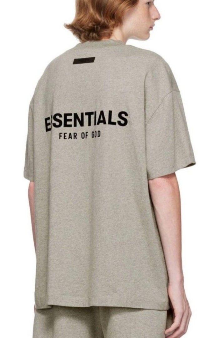 Essentials SS22 Dark Oatmeal Fog, Men's Fashion, Tops & Sets
