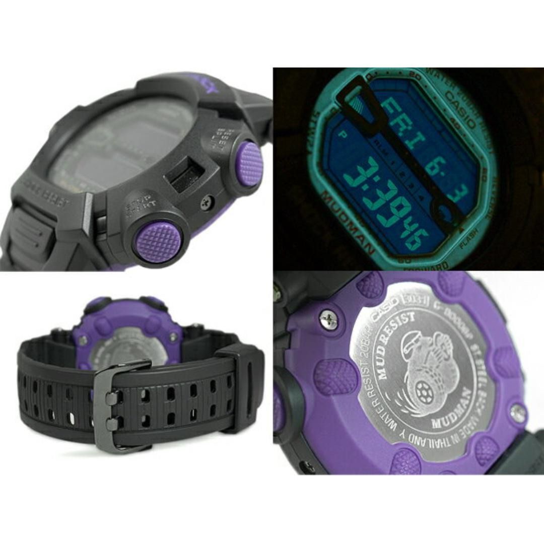 Brand New Casio G-Shock Men's Mudman Black and Purple Digital