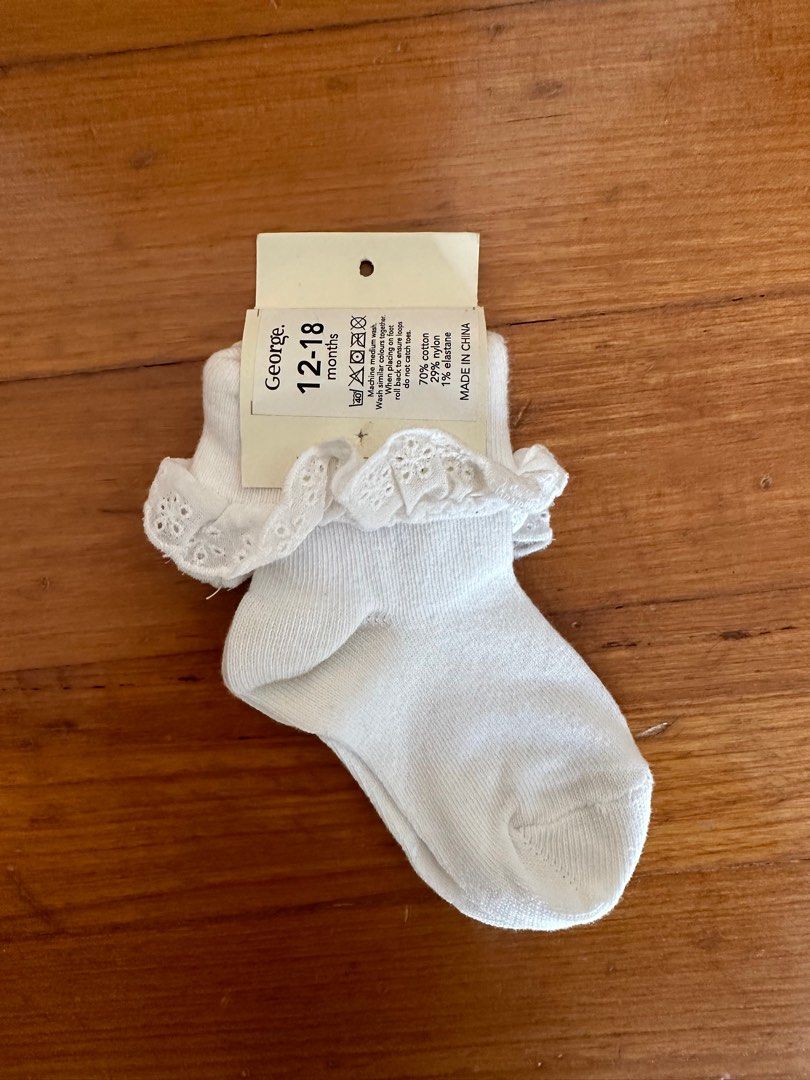 George Baby White Lace Socks