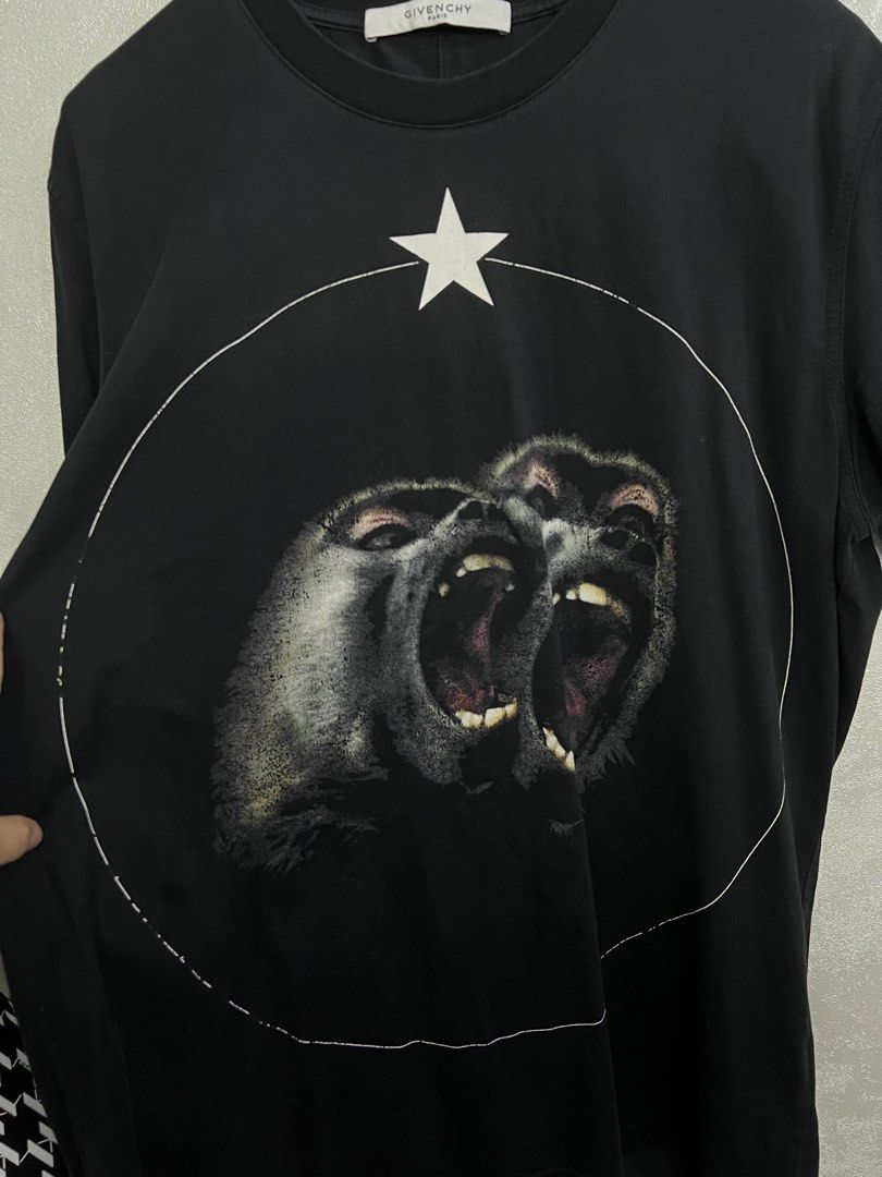givenchy monkey tshirt Fesyen Pria Pakaian Atasan di Carousell