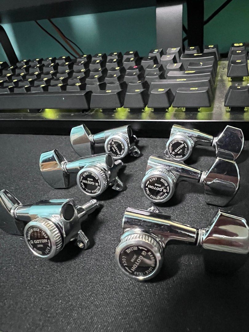 Gotoh locking tuners 3+3, Hobbies & Toys, Music & Media, Music