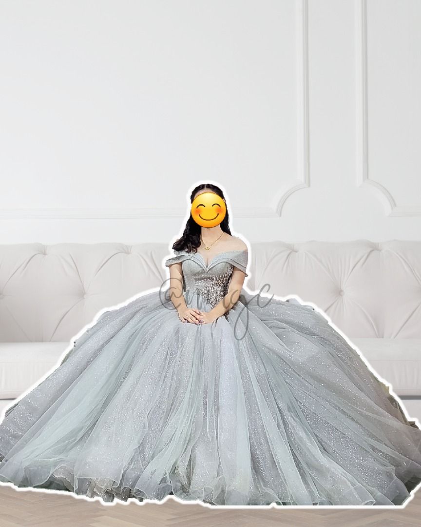 Gray clearance ball gown