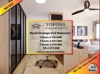 HDB RESALE Full Makeover Package @ $24,888