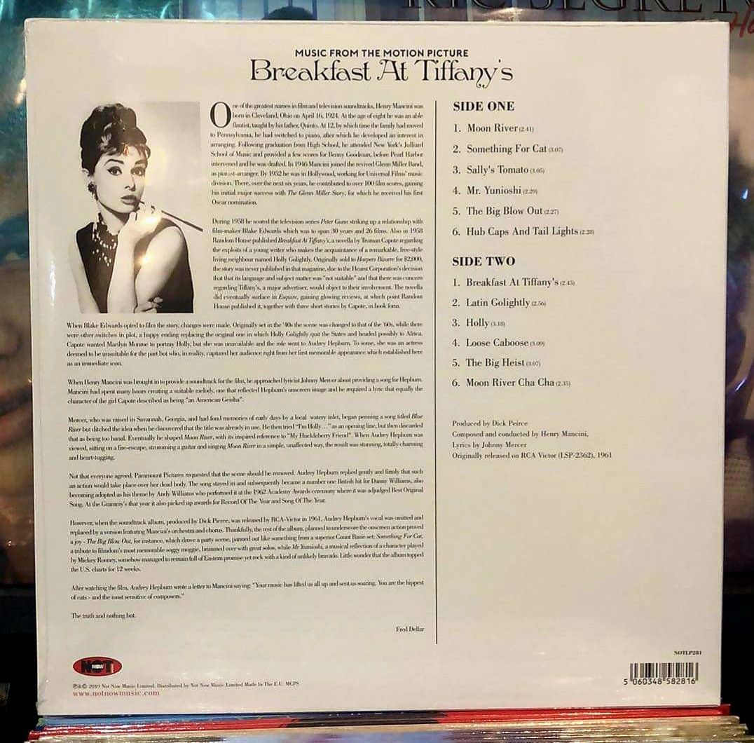 Henry Mancini Breakfast At Tiffanys Soundtrack Picture Disc Vinyllp Hobbies And Toys 4975