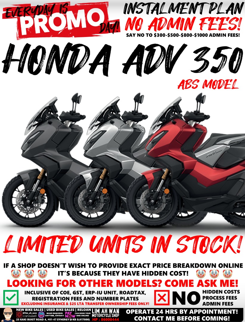 HONDA ADV 350 ABS, Motorcycles, Motorcycles for Sale, Class 2A on Carousell