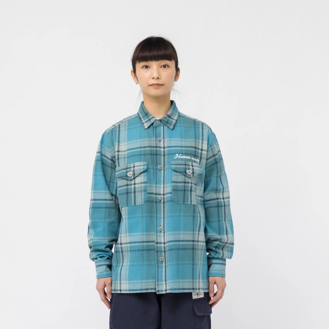 売店 Lサイズ HUMAN MADE CHECKED OVERSHIRT clinergy.com.br